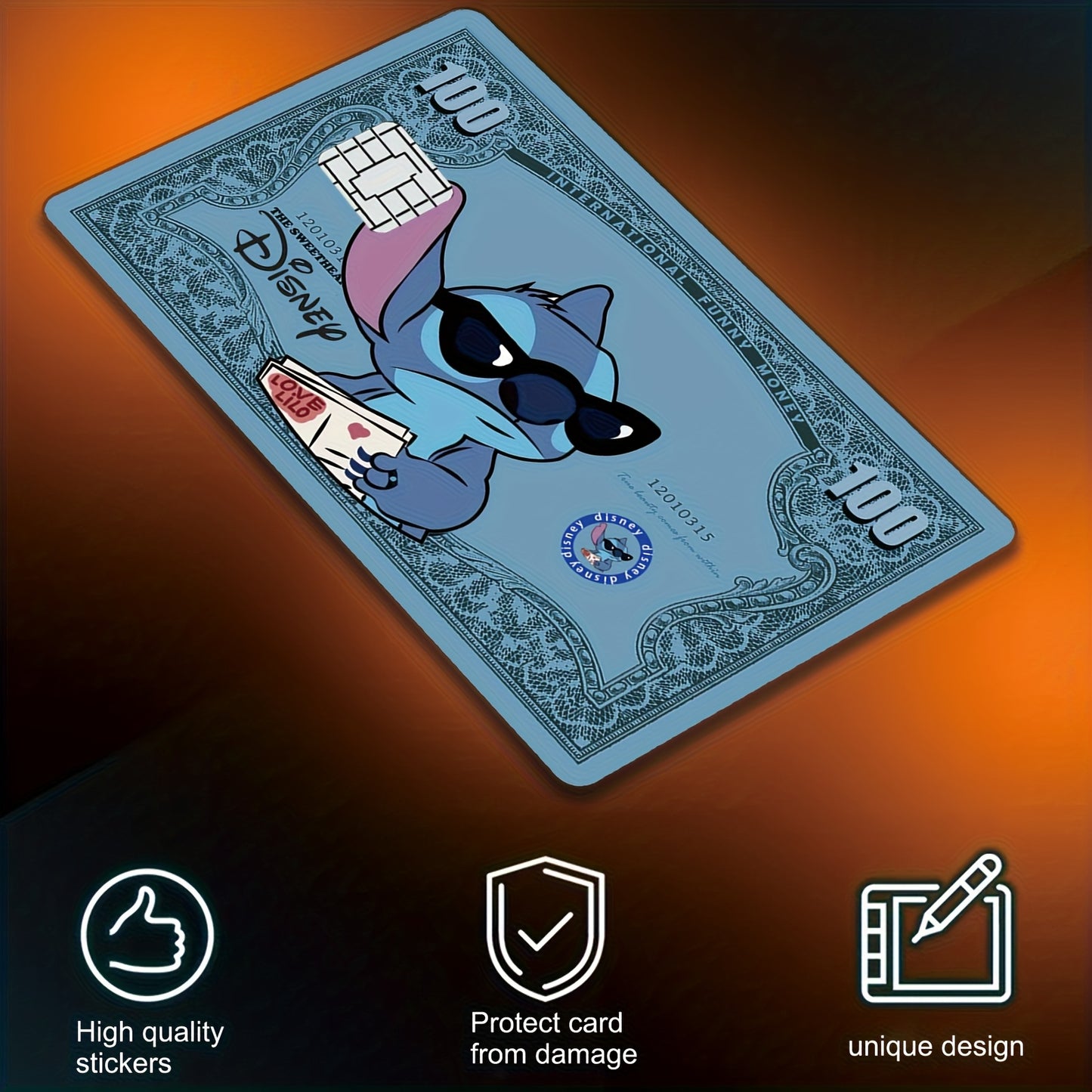 💵 Стикер за Кредитна Карта –  „Стич Банкнотка“