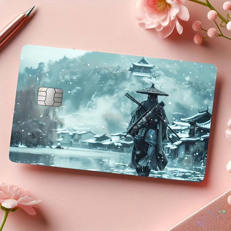 🥷❄️ Стикер за Банкова Карта – „Самурай в Сняг“