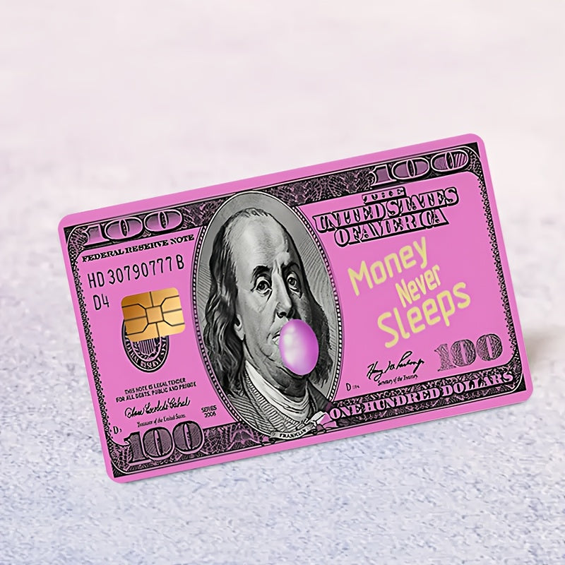🔥 Стикер за Банкова Карта – „Money Never Sleeps“