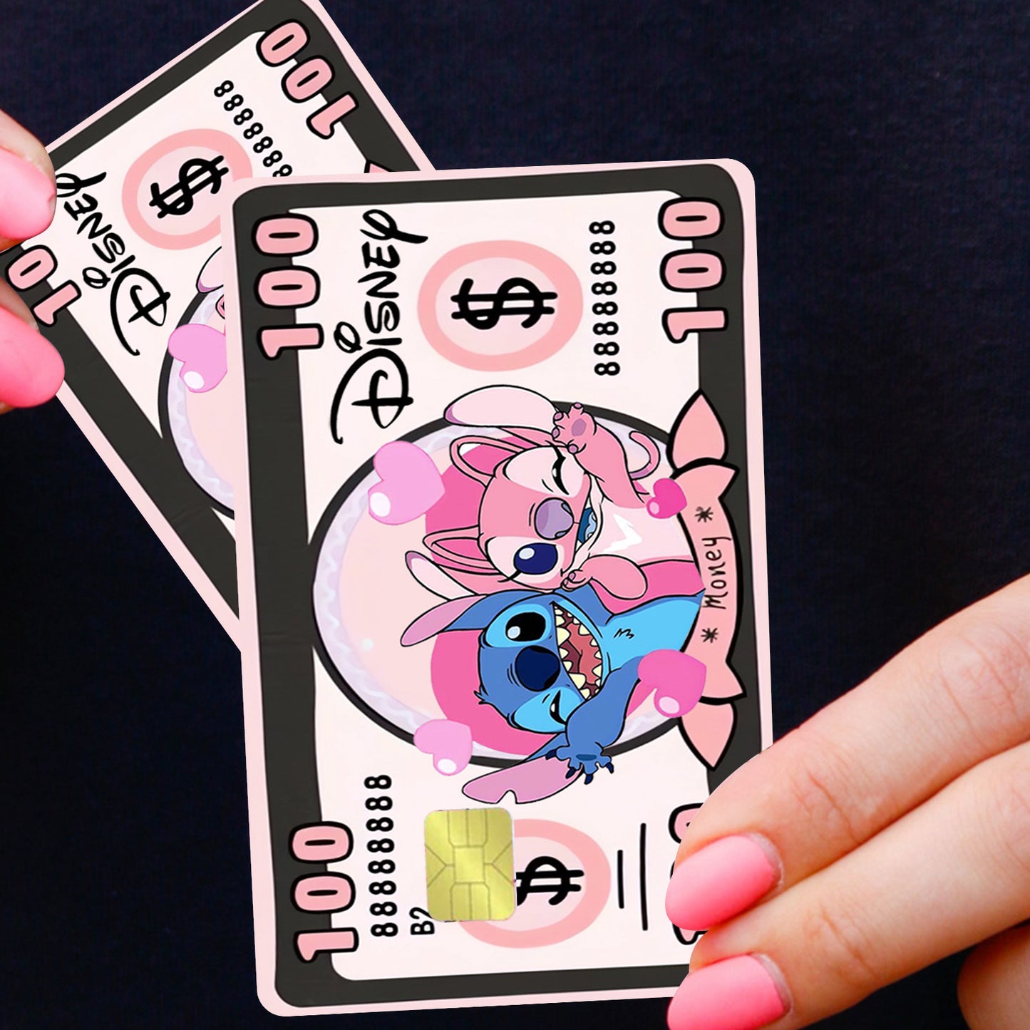 💙💗 Стикер за Банкова Карта – Лило и Стич