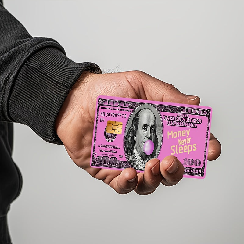 🔥 Стикер за Банкова Карта – „Money Never Sleeps“