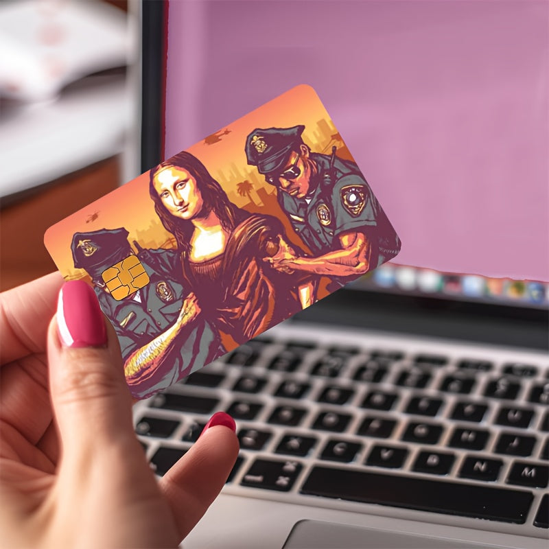 🚓 Стикер за Банкова Карта – „Арестът на Мона Лиза“