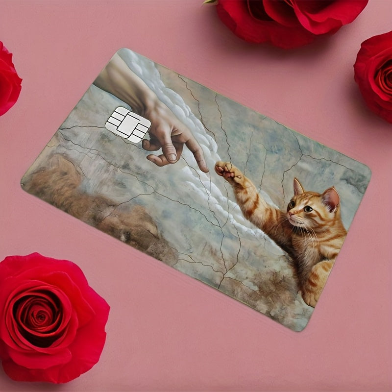 🐾 Стикер за Банкова Карта – „Сътворението“ с Котка