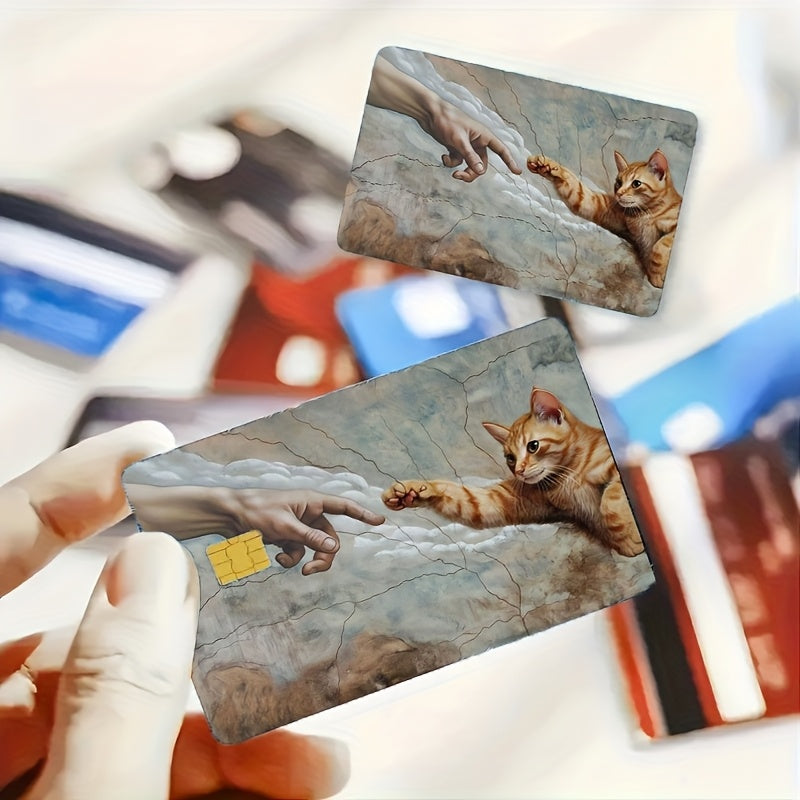🐾 Стикер за Банкова Карта – „Сътворението“ с Котка