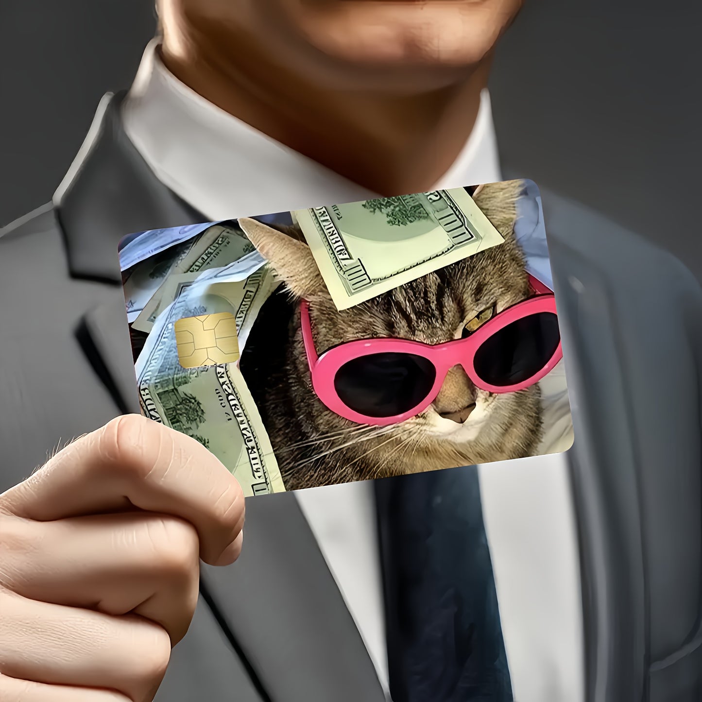 🔥 Стикер за Банкова Карта – „Rich Cat Vibes“