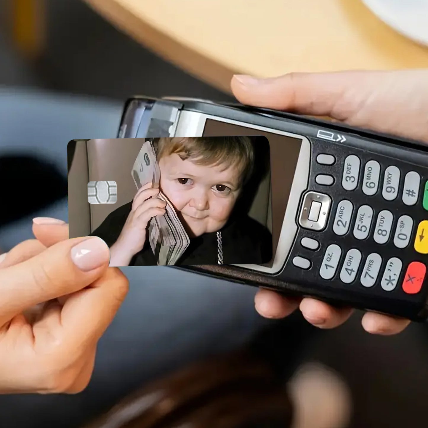 😂 Стикер за Банкова Карта – Hasbulla Дизайн