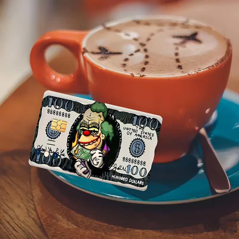 💵 Стикер за Банкова Карта – „Пламтящият Клоун“