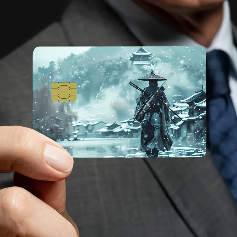 🥷❄️ Стикер за Банкова Карта – „Самурай в Сняг“