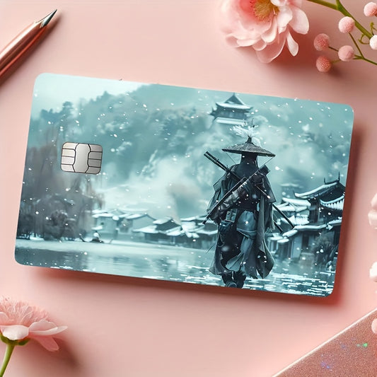 🥷❄️ Стикер за Банкова Карта – „Самурай в Сняг“