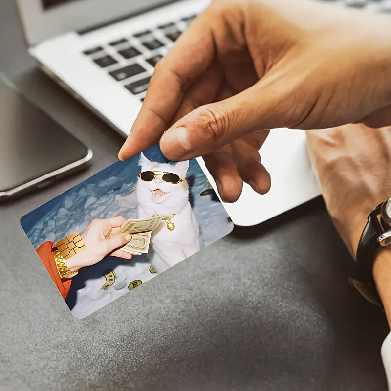 🔥 Стикер за Банкова Карта – „Gangsta Cat“ 🐱💸