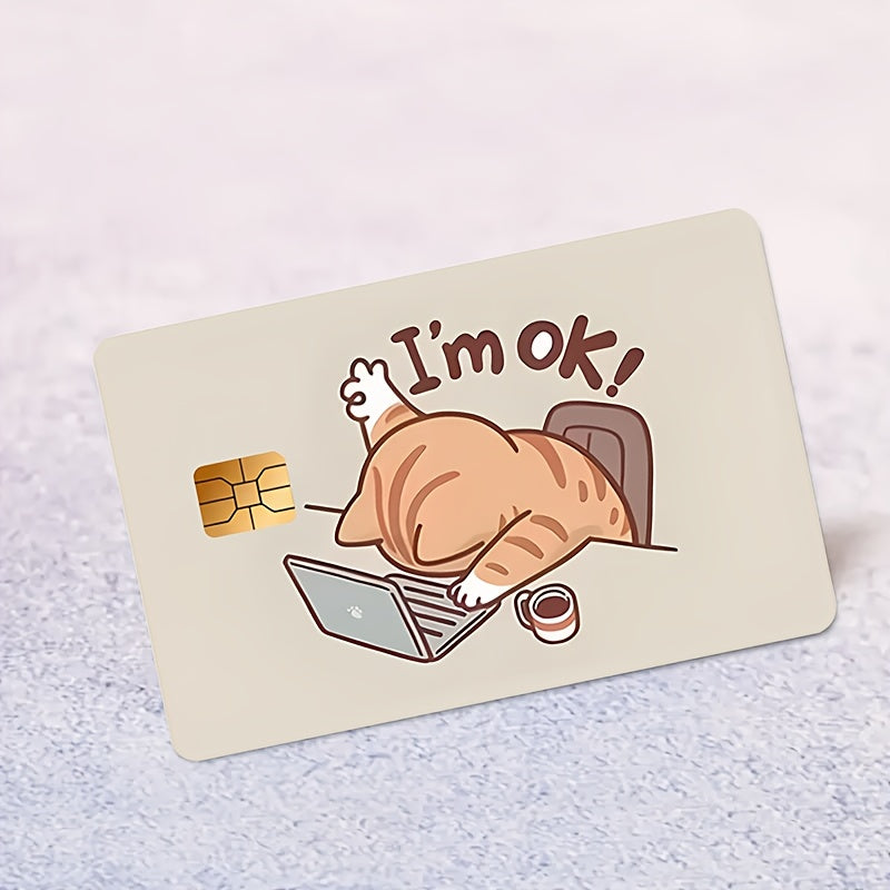 🔥 Стикер за Банкова Карта – „I’m Okey Cat“