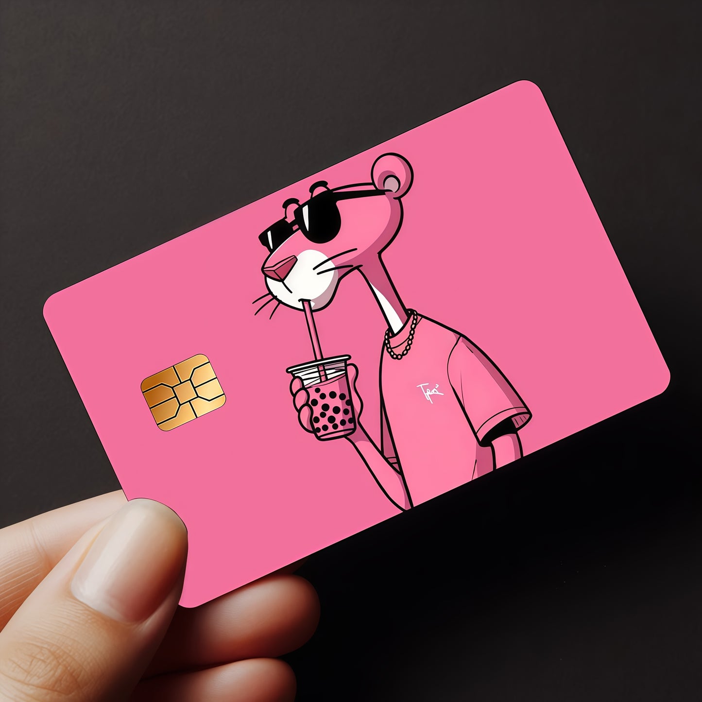 💗 Стикер за Банкова Карта – Пинко Розовата Пантера