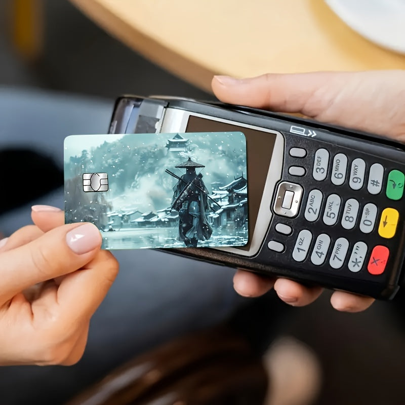 🥷❄️ Стикер за Банкова Карта – „Самурай в Сняг“