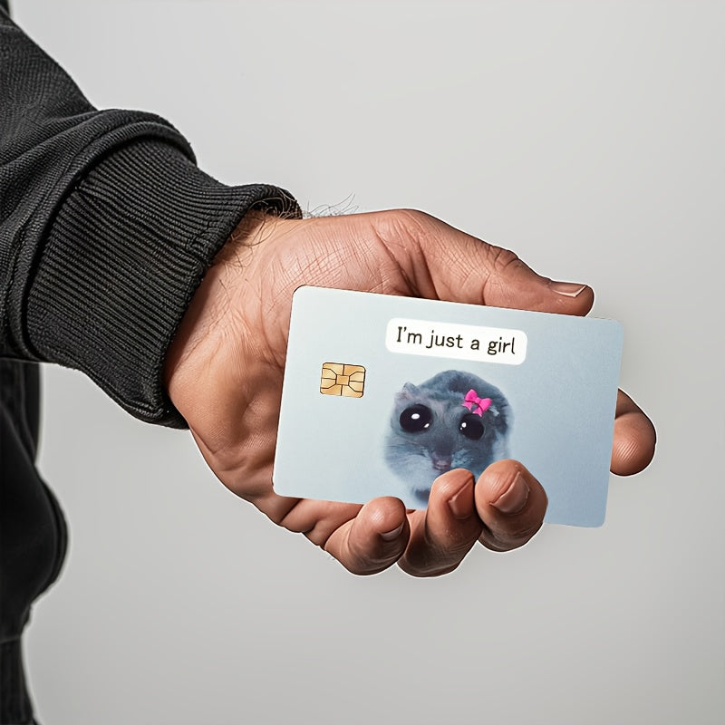 🐹 Стикер за Банкова Карта – „I'm Just a Girl“
