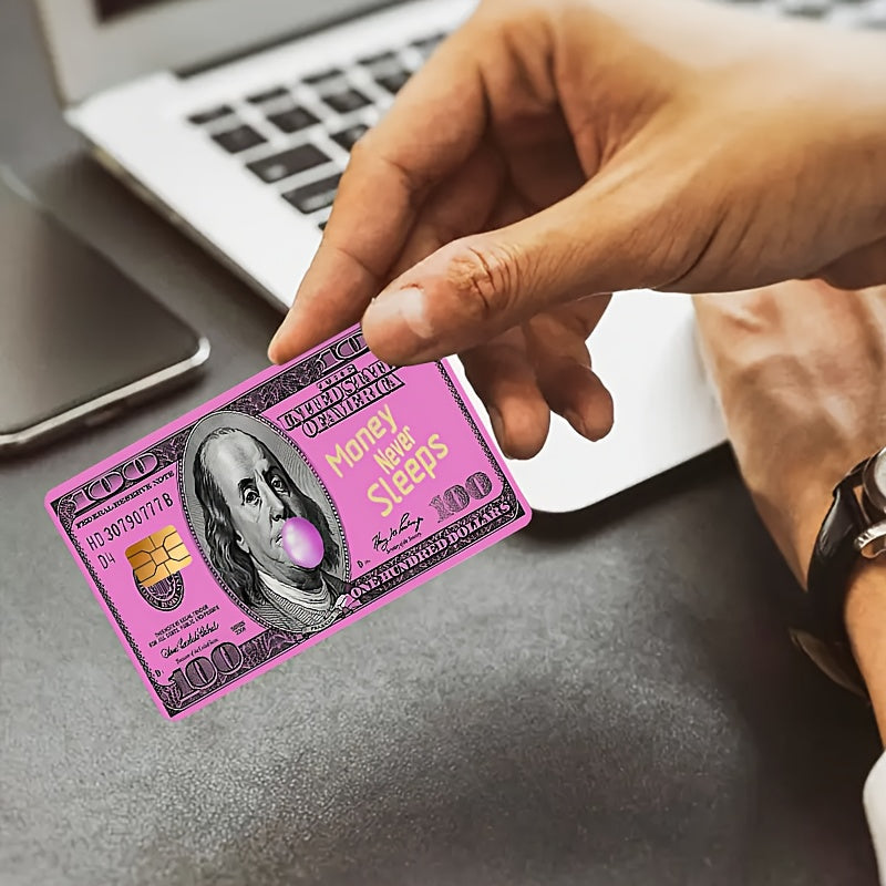 🔥 Стикер за Банкова Карта – „Money Never Sleeps“