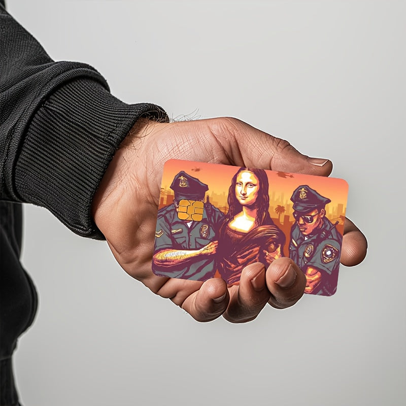 🚓 Стикер за Банкова Карта – „Арестът на Мона Лиза“