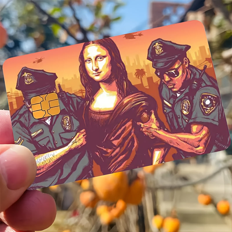 🚓 Стикер за Банкова Карта – „Арестът на Мона Лиза“